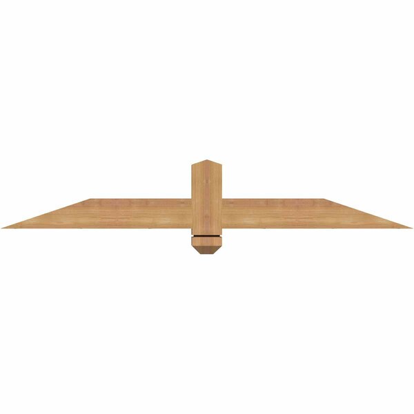 Ekena Millwork Eugene Smooth Timber Gable Bracket, Western Red Cedar, 48"W x 8"H x 3 1/2"D x 3 1/2"F, 4/12 Pitch GBW048X08X0404EUG00SWR - main